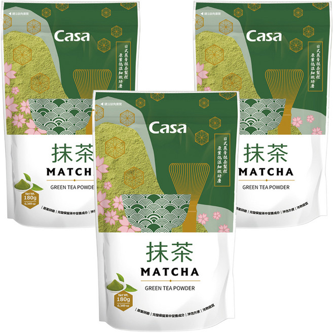 Casa 卡薩 抹茶粉, 180g, 3包