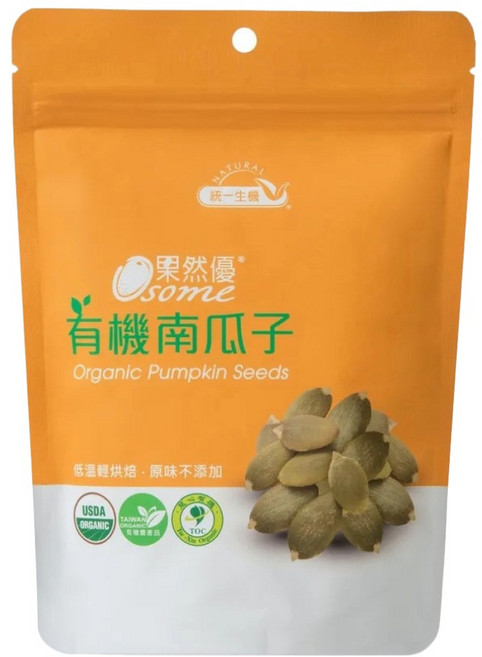 統一生機 Osome 果然優 有機南瓜子, 180g, 1包