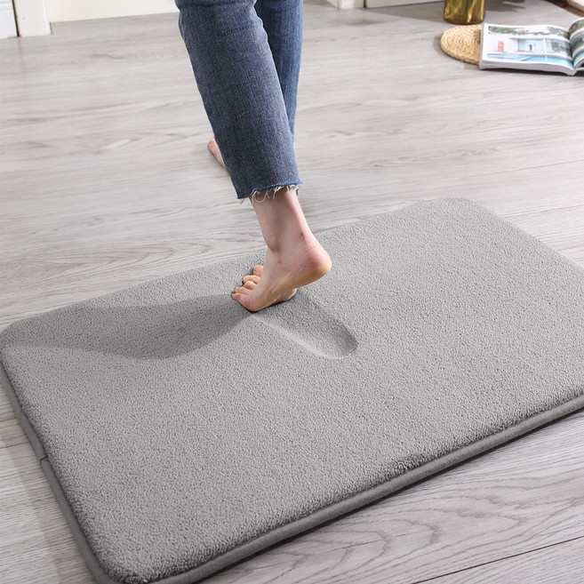 구띵 메모리폼 심플 주방 발매트, 그레이