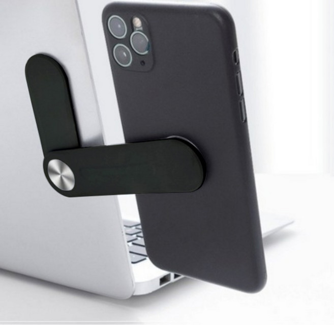 영바영 듀얼 스크린 노트북 휴대폰 확장 자석 거치대, 1개, 블랙