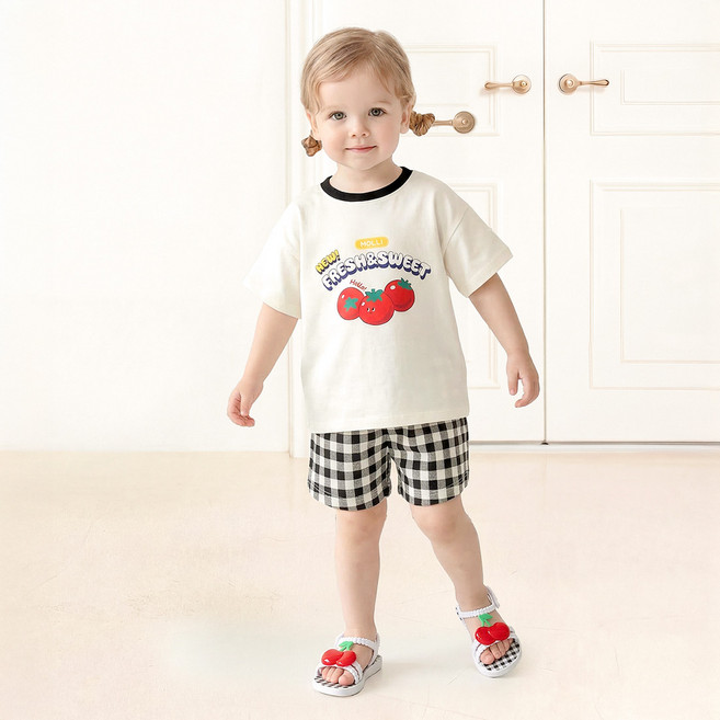 몰리멜리 토미토미 반팔 상하의 세트