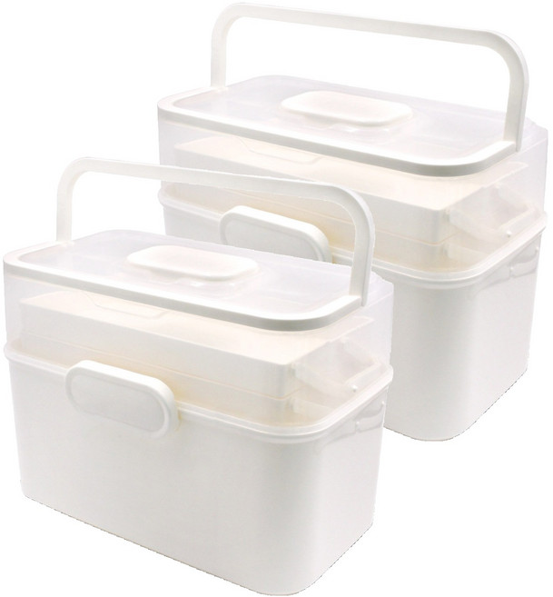 헬스투데이 3단 구급상자 화이트 대형, 2개