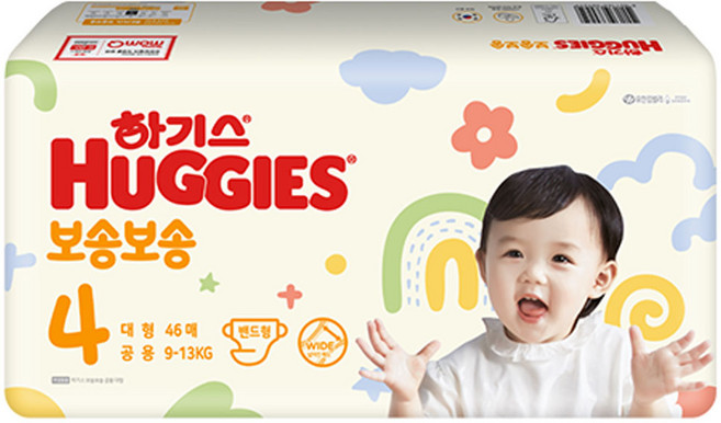 하기스 보송보송 밴드형 기저귀, 4단계, 46매