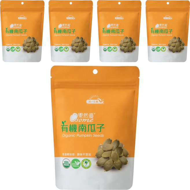 統一生機 Osome 果然優 有機南瓜子, 180g, 5包