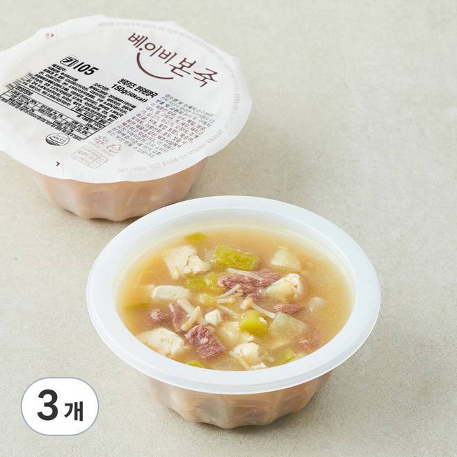 본죽키즈 한우 된장국, 150g, 3개