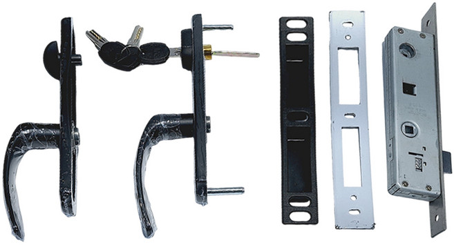 守門員 902 三合一通風門鎖 二片式 有鑰匙 裝置距離28mm 適用門厚32mm-45mm, 1組