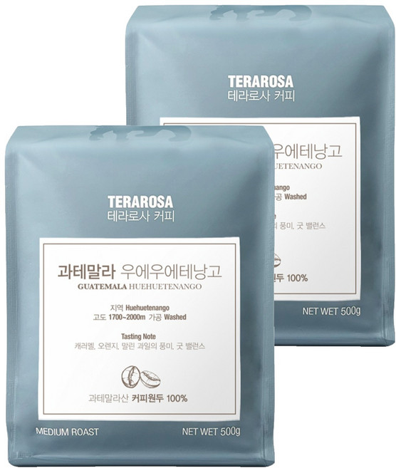 테라로사 과테말라 우에우에테낭고 원두, 홀빈(분쇄안함), 500g, 2개