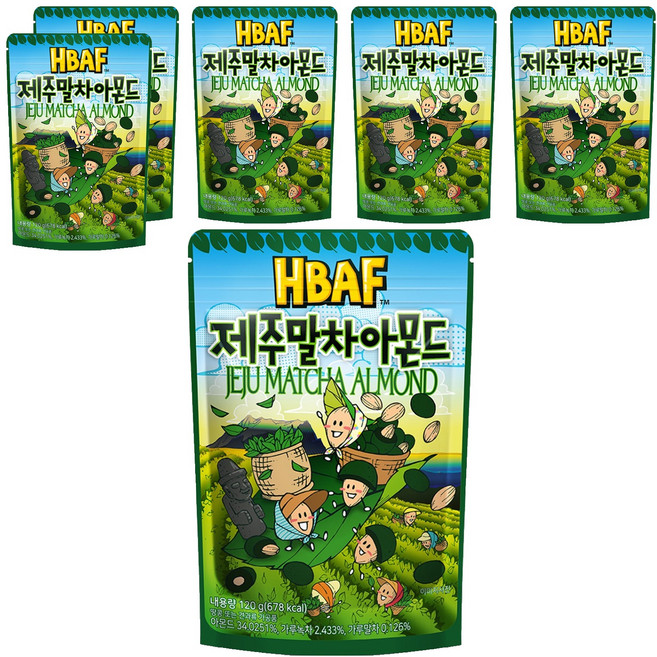 HBAF 杏仁果 濟州抹茶味, 120g, 6包