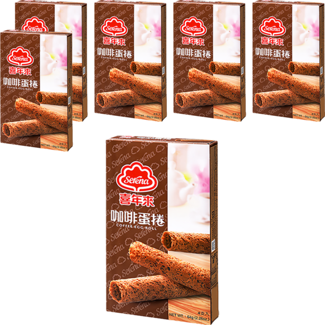 喜年來 咖啡蛋捲, 64g, 6盒