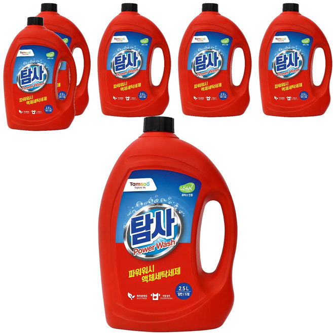 Tamsaa 強效洗衣精, 2.5L, 6桶