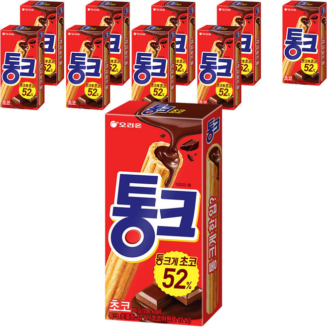 오리온 통크 초코, 45g, 10개