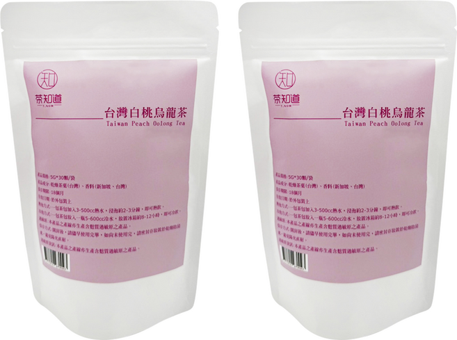 T.NOW 茶知道 台灣白桃烏龍茶, 5g, 30顆, 2袋