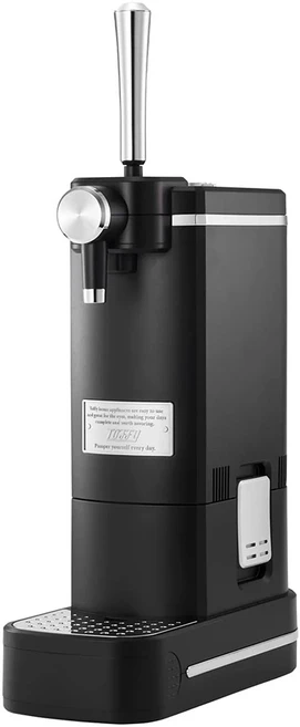 LADONNA Toffy Premium 音波啤酒發泡機 超音波震動技術 可放500ml以下的寶特瓶/鋁罐/玻璃瓶 附保冷劑, 黑色, 1台