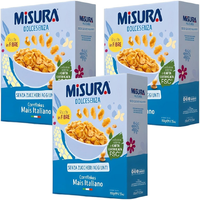 미주라 돌체센자 콘플레이크 시리얼, 350g, 3개