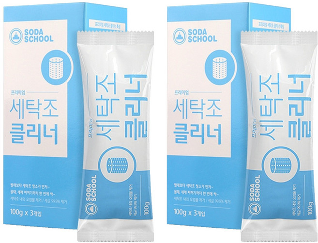 소다스쿨 프리미엄 세탁조 클리너, 6개, 100g