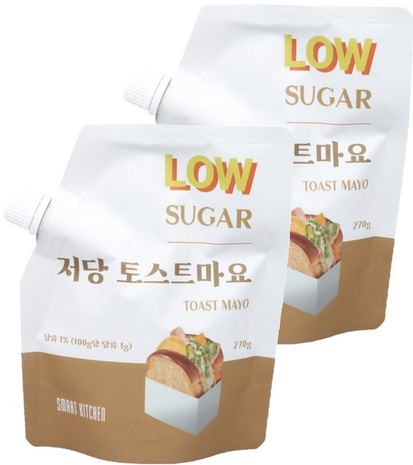스마트키친 저당 토스트마요, 2개, 270g
