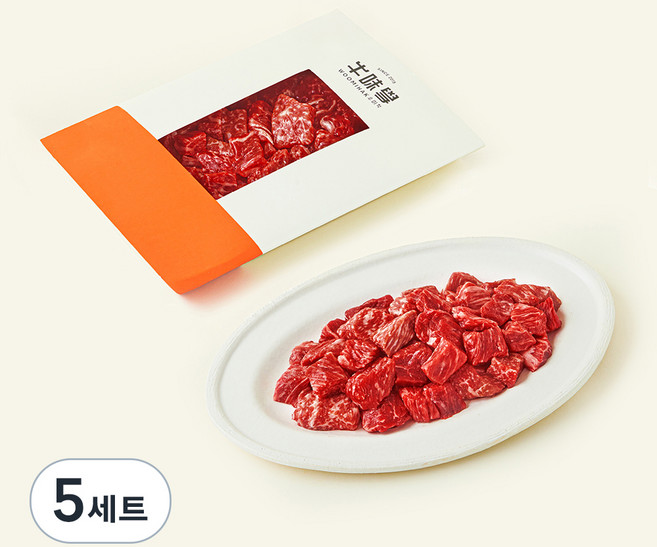 우미학 한우 1++등급 정성모듬 국거리용 300g (냉장), 5세트