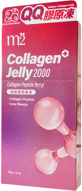 m2 美度 超能QQ果凍 膠原蛋白 莓果口味 10包, 150g, 1盒