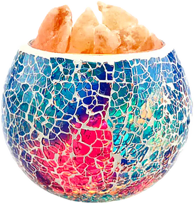 命運好好玩 五行圓滿鹽燈 8109129, 花彩藍, 1個