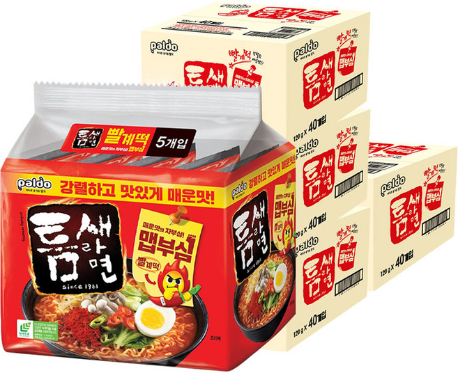 틈새라면 빨계떡 120g, 160개