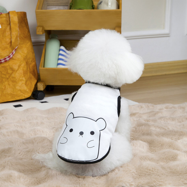 아티펫 귀여운 심플라인 통기성 조끼, 블랙, 1개