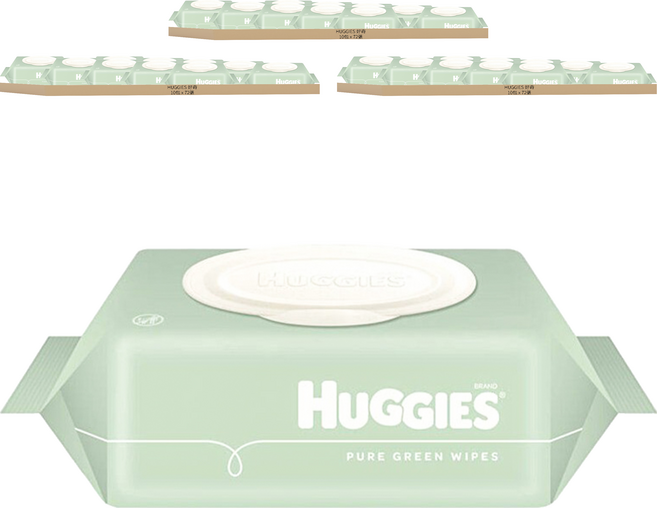 HUGGIES 好奇 Nature Care Plus+ 濕紙巾 掀蓋式, 72張, 30包