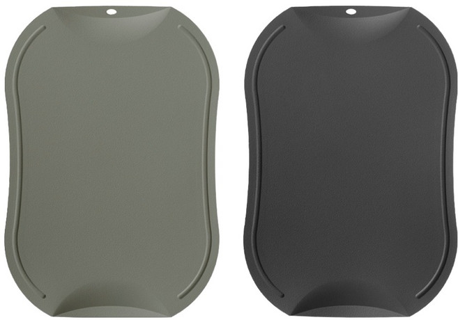 도블레 국산 특허받은 칼집나지 않는 항균도마, 카키 + 다크그레이, 1세트