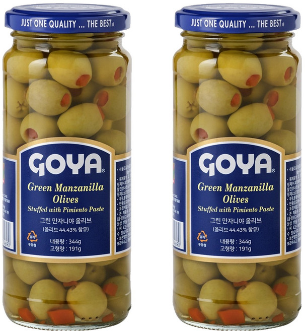 고야 그린 만자니야 올리브 절임, 2개, 344g