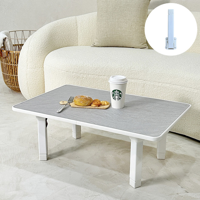 한일 국내 제조 2단 높이조절 접이식 테이블 + 교체용 상다리 세트, 06마블