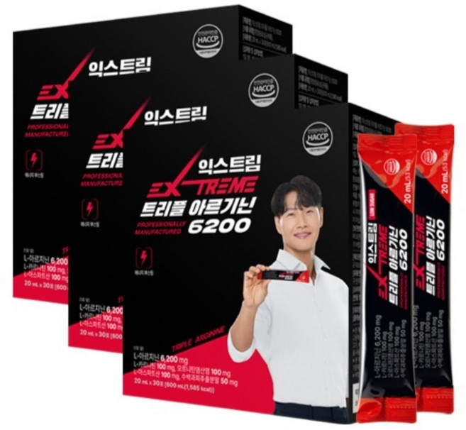익스트림 트리플 아르기닌 6200, 600ml, 3개