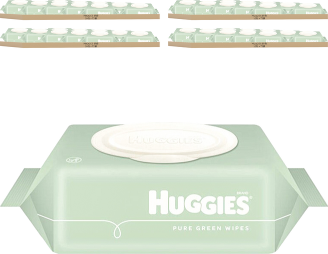 HUGGIES 好奇 Nature Care Plus+ 濕紙巾 掀蓋式, 72張, 40包
