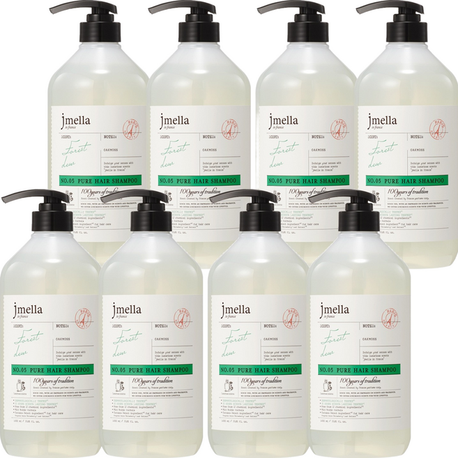 제이멜라 인 프랑스 퓨어 포레스트 듀 헤어 퍼퓸샴푸 아로마틱 그린향, 1000ml, 8개