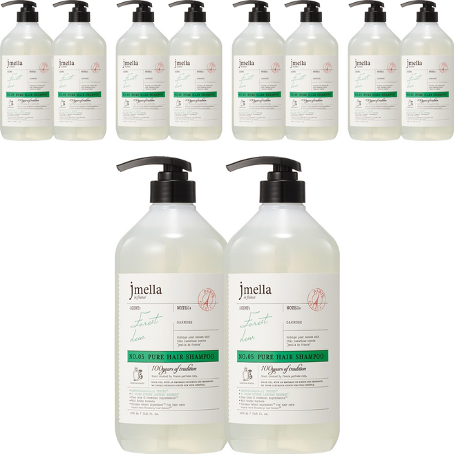 제이멜라 인 프랑스 퓨어 포레스트 듀 헤어 퍼퓸샴푸 아로마틱 그린향, 1000ml, 10개