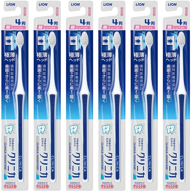 LION 獅王 固齒佳 薄深潔牙刷 超小頭, 1入, 6支