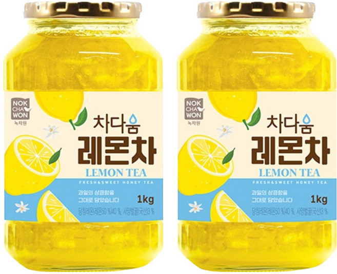 녹차원 차다움 레몬차, 1kg, 1개입, 2개