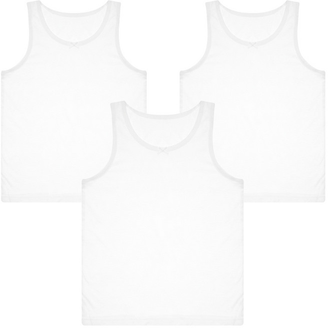 BASE ALPHA ESSENTIALS 女童100%純棉日常背心 3件組