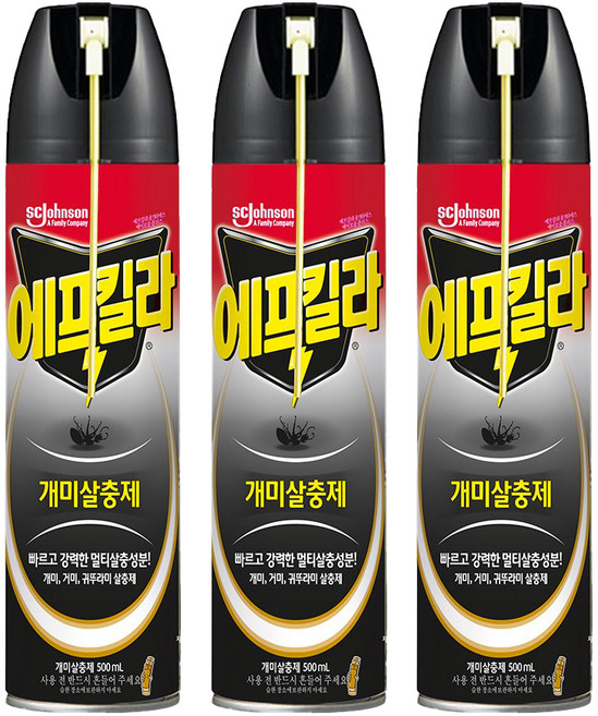 에프킬라 울트라에스에어로솔 개미 살충제, 500ml, 3개