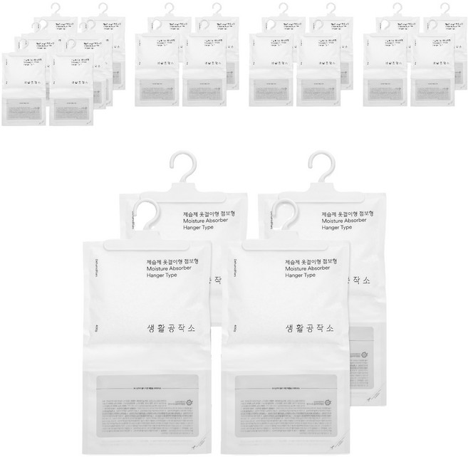 생활공작소 제습제 옷걸이형 점보형 본품, 400g, 24개