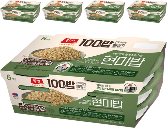 양반 동원 양반 100밥 현미밥, 30개, 130g