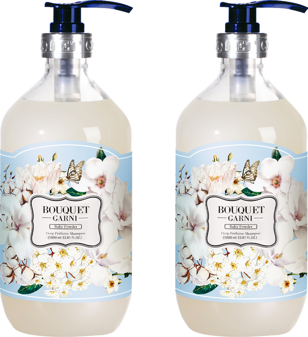BOUQUET GARNI 香水洗髮精 嬰兒爽身粉香 Baby Powder, 1L, 2瓶