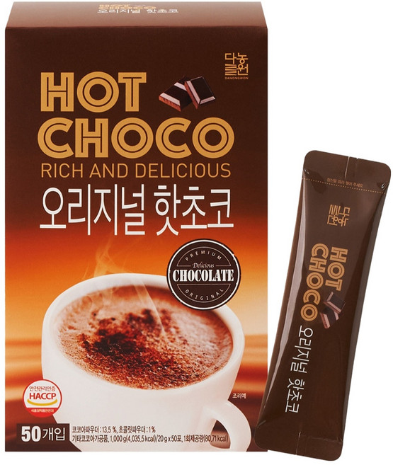 다농원 오리지날 핫초코, 20g, 50개입, 1개