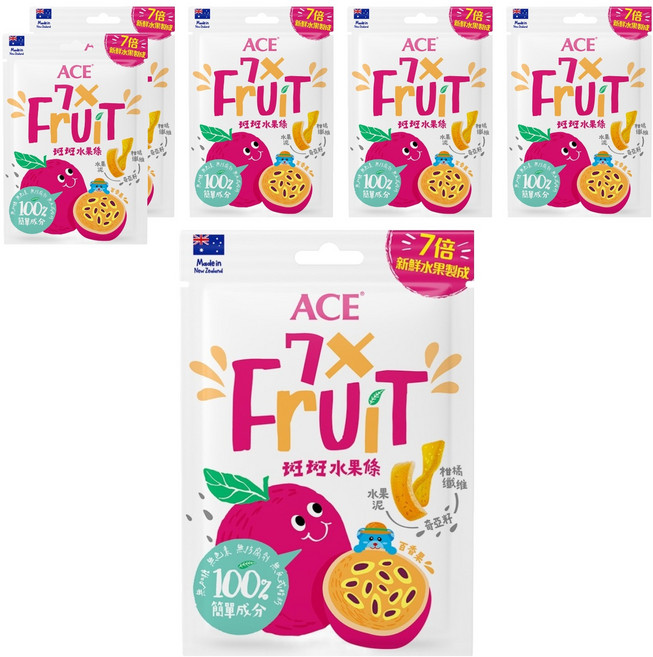 ACE 斑斑水果條 百香果 + 奇亞籽, 32g, 6袋