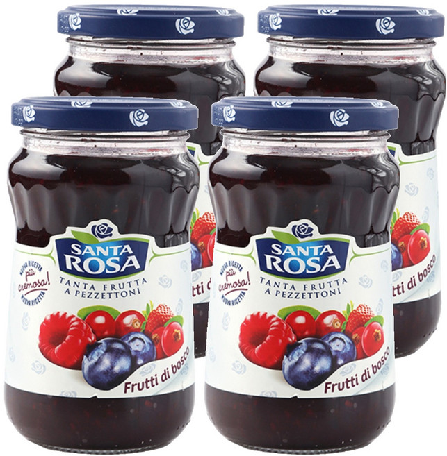 산타로사 믹스베리잼, 350g, 4개