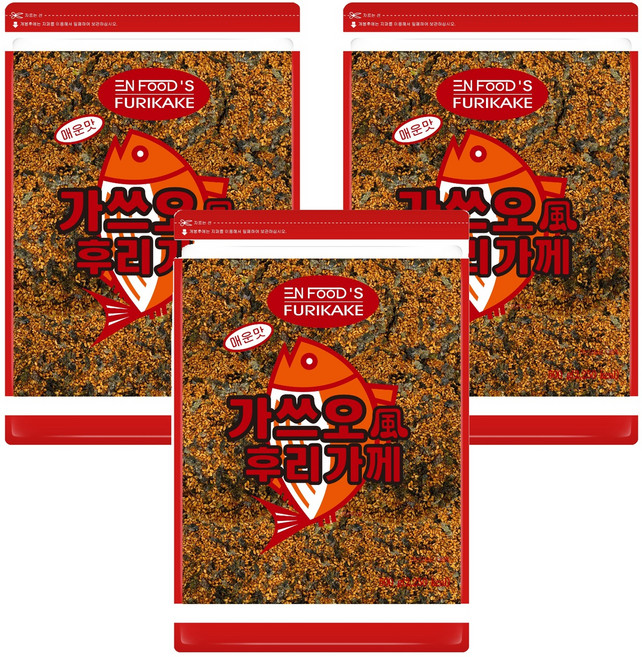 이엔푸드 매운 맛 가스오풍 후리가케, 500g, 3개