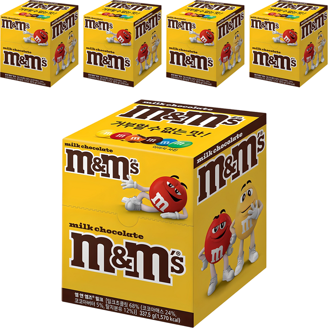 엠앤엠즈 밀크 픽앤믹스 초콜릿, 337.5g, 5개