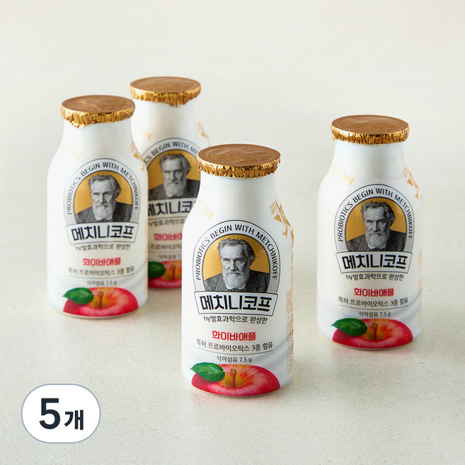 에치와이 메치니코프 플레인 사과 요구르트, 5개, 4개입, 140ml