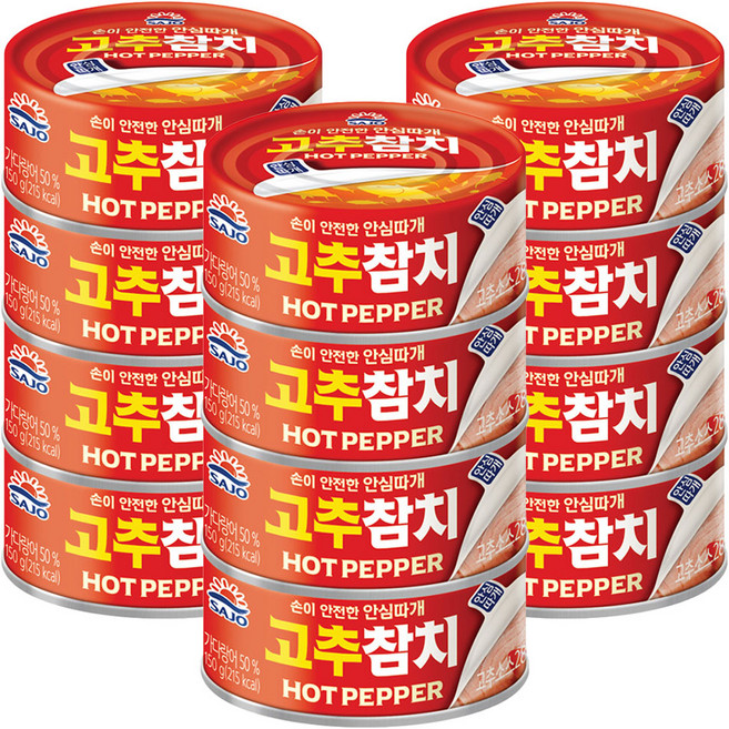 사조 고추참치 안심따개, 150g, 12개