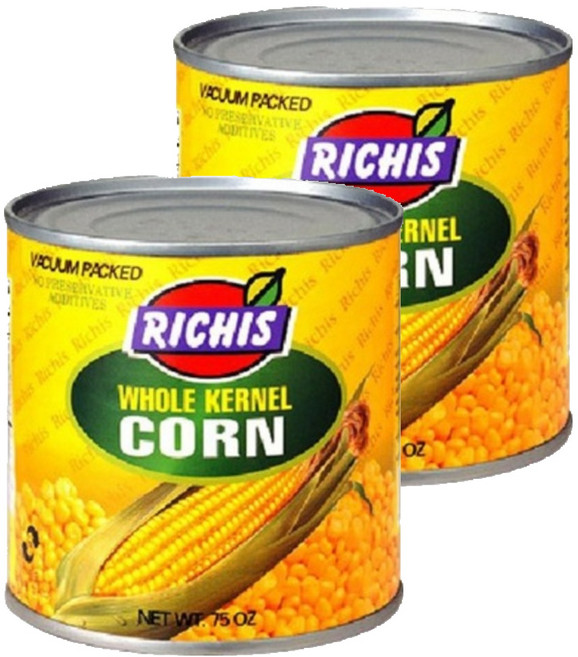 리치스 홀 커넬 스위트 콘 통조림, 2.125kg, 2개