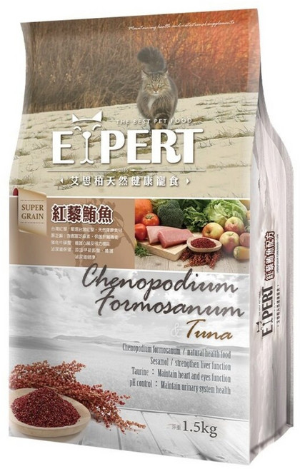 福壽實業 EXPERT 艾思柏 成貓 天然健康貓食, 1.5kg, 1袋, 紅藜鮪魚