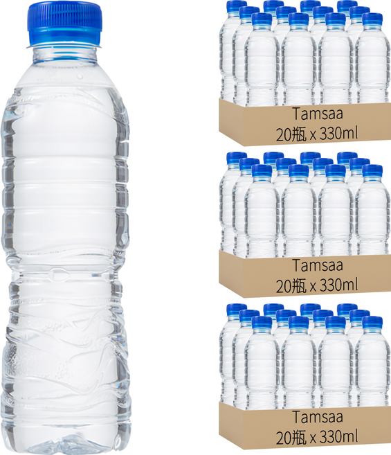 Tamsaa 無標籤天然水, 330ml, 60瓶